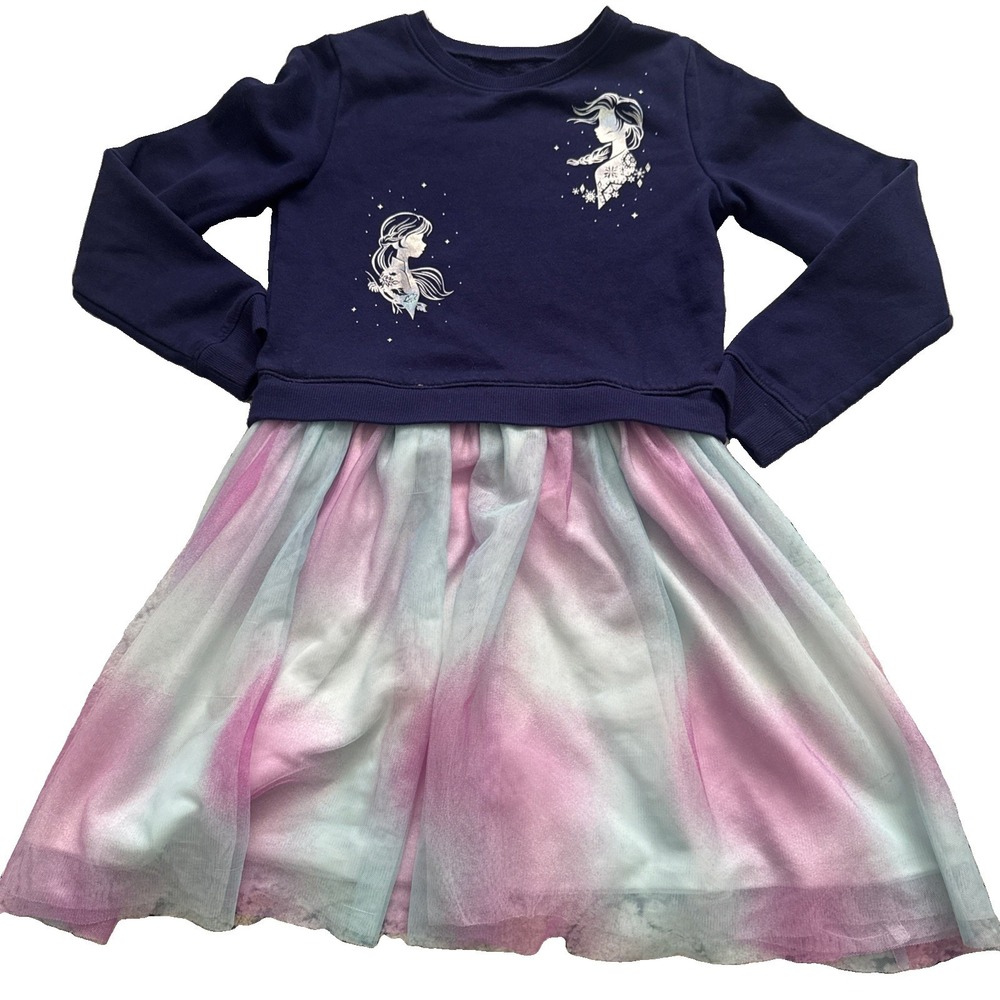 Girls Frozen Leotard/Tulle Dress Size 10 Sweatshirt Top
